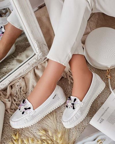 Royalfashion Sieviešu ažūra mokasīni ar pērlītēm Nasfali