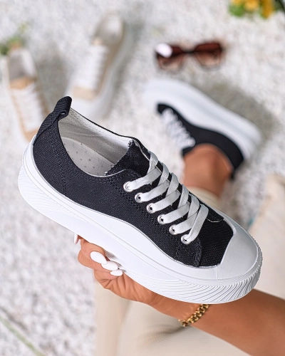 Royalfashion Черные спортивные кроссовки на платформе Luceri