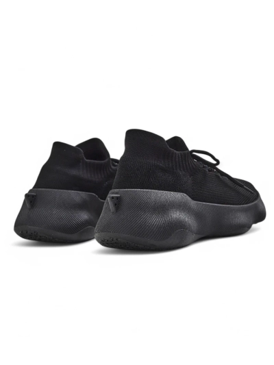 Women's Aura Nero Black Fabric Sneakers on a 4.5cm Flat Sole