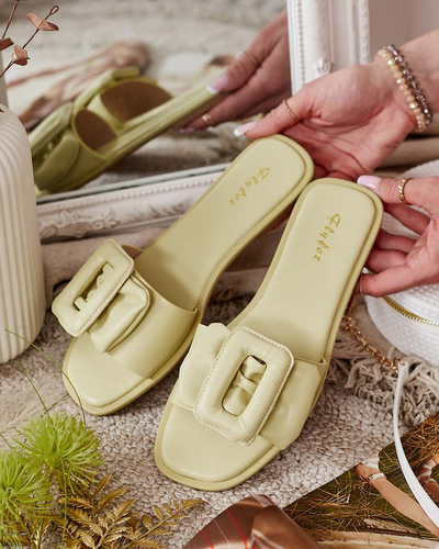 Royalfashion Женские шлепанцы из эко-кожи с бантом dimis