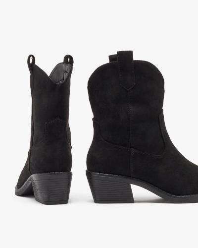 Royalfashion Black women's insulated cowboy boots Bronco