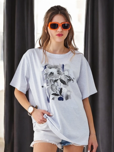 Royalfashion Women's cotton t-shirt with print