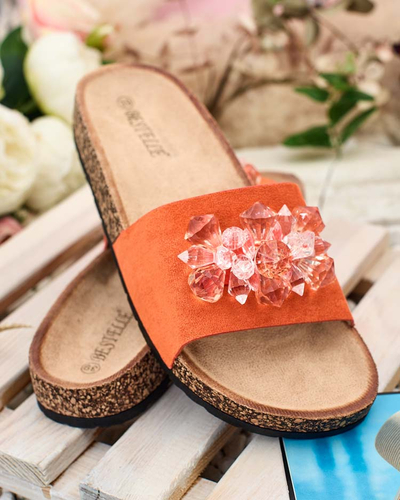 Royalfashion Sieviešu Villo flip-flops ar kristāliem