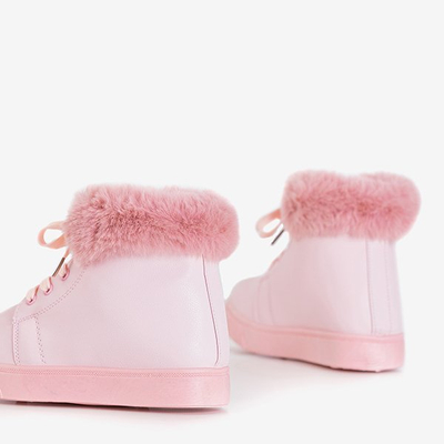 Pink women's insulated sneakers Haifa - Footwear