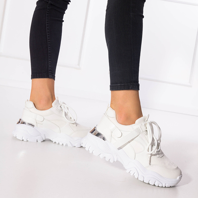 OUTLET Women's sports shoes sneakers in a shade of ecru Itega - Footwear