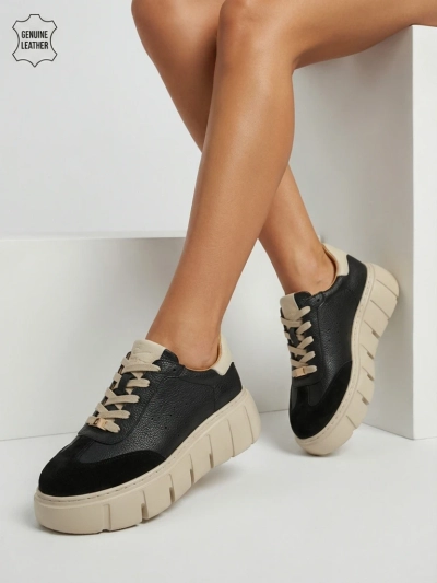 Sportowe sneakers damskie ze skóry naturalnej Taures Lav