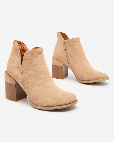 Royalfashion Light brown women's Ricteas stiletto boots
