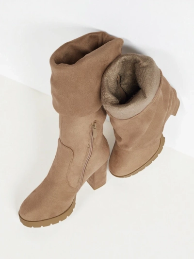 Flora Light Brown Elegant Autumn Ankle Boots