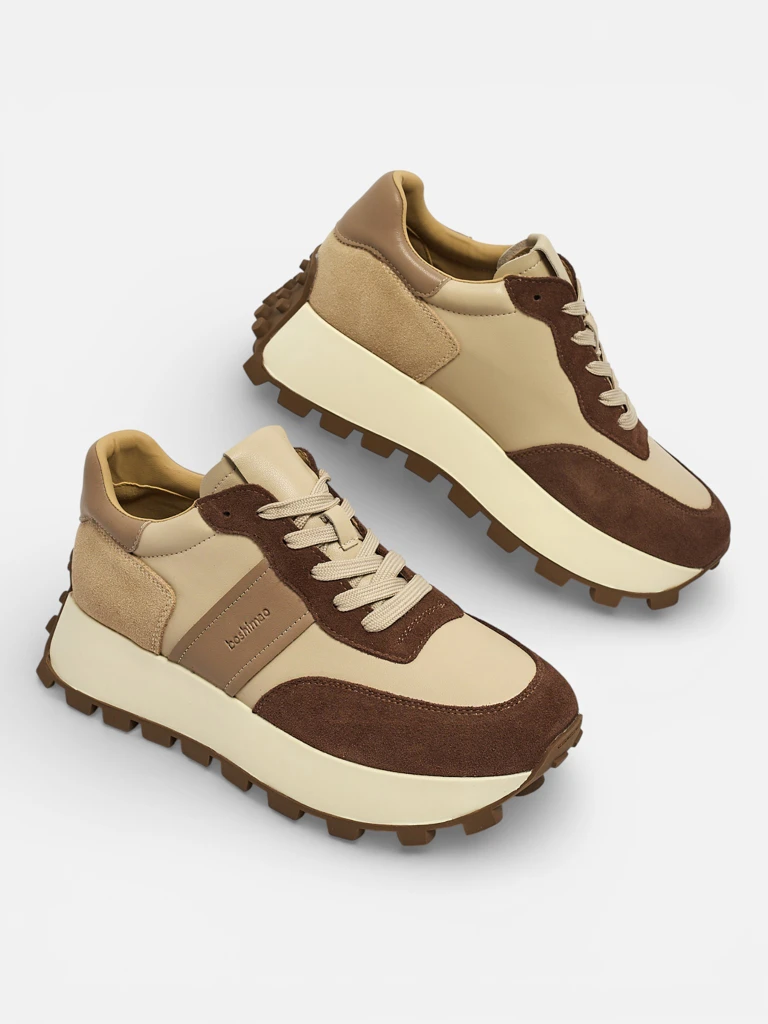 Naterre women's sports sneakers made of natural leather