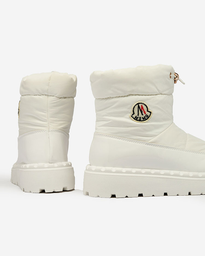 Royalfashion Sieviešu iešļūcamie sniega zābaki baltā krāsā Ireda