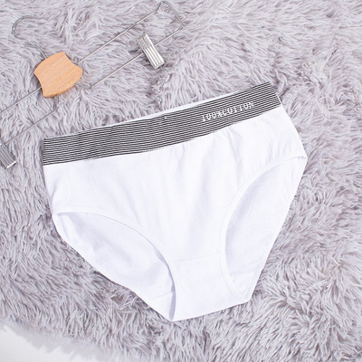 White women's cotton panties in PLUS SIZE - Underwear