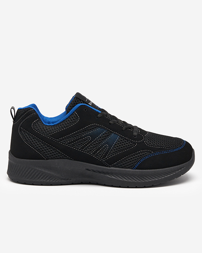 Black and blue Beniro lace-up shoes for men - Footwear