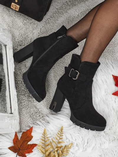 Women's Liravie Faux Suede Heeled Ankle Boots