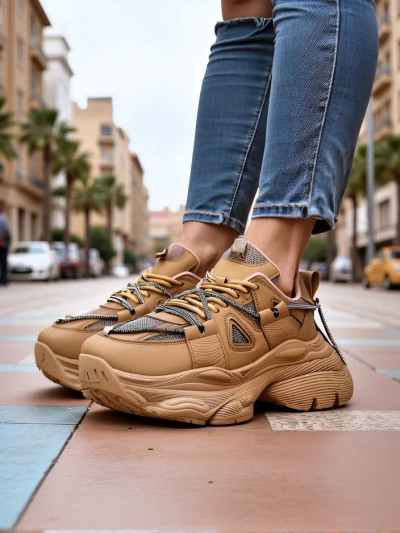 Royalfashion Women's Sneakers on a Thick Sole Reterri