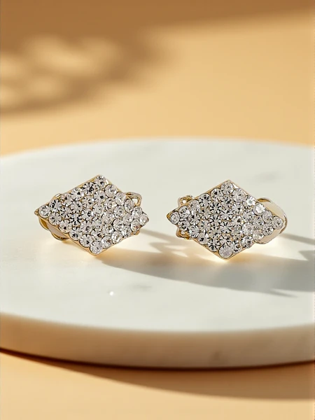 Royalfashion Женские серьги-клипсы с цирконами