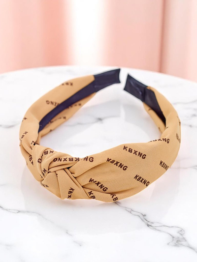 Royalfashion Pītais matu stīpiņa ar rakstu Grafīta Boom