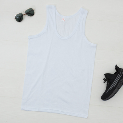 White men's sleeveless T-shirt - Clothing