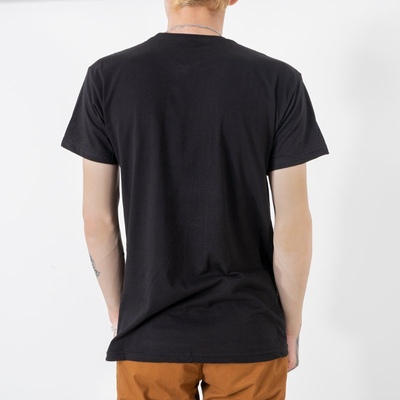 Men's black cotton t-shirt with print - Clothing