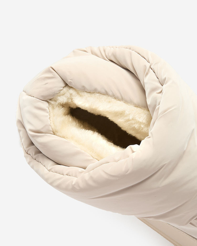 Royalfashion Beige Maderta sieviešu sniega zābaki