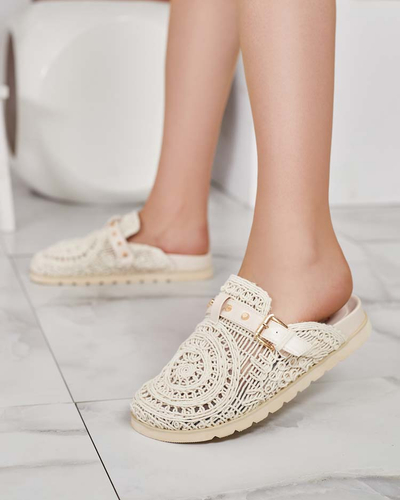 Royalfashion Women's flip-flops with embroidery Leronip