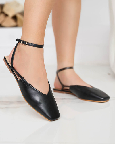 Sandales a'la balerīna melnā krāsā Talio- Shoes