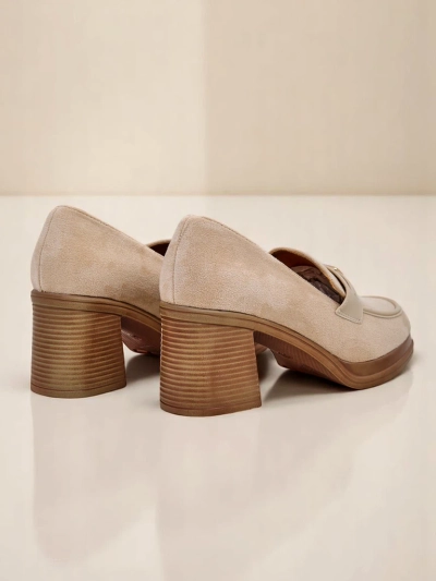 Royalfashion women’s block-heel loafers Evelay