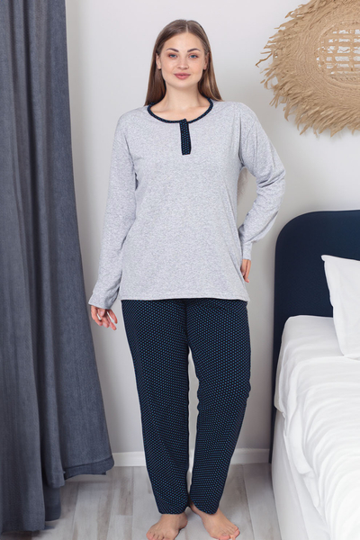 Royalfashion Women's Cotton 2-Piece Pajama PLUS SIZE
