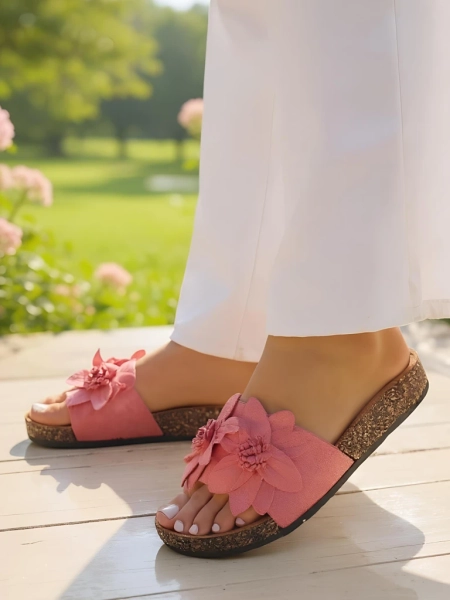 Royalfashion Women's sandals with flowers Foules