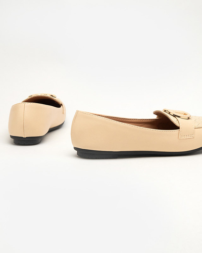 Eco-leather loafers in beige Amida - Footwear
