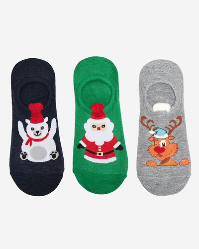 Christmas Printed Foot Socks 3/pack - Underwear