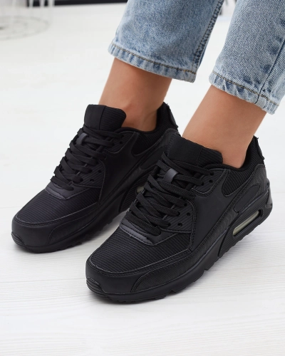 Women's lace-up sports shoes in black color Toremi - Footwear