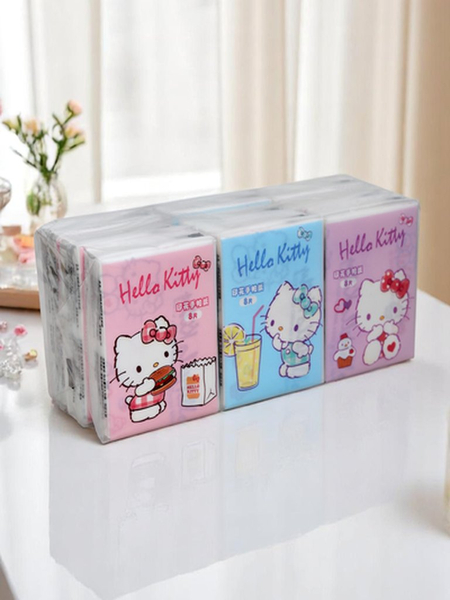 Mini higiēnas salvetes 8GAB x 9GAB. Hello Kitty