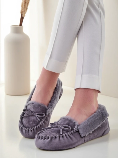 Royalfashion Women's moccasins with fur Ahtikes