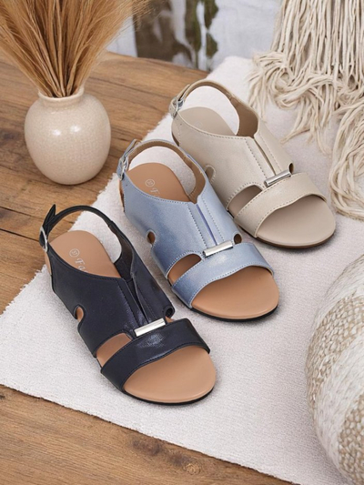 Royalfashion Sieviešu sandales uz plakanas zoles Solea Comfort