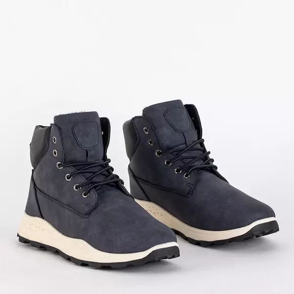 OUTLET Navy blue men's trekking Reden - Footwear