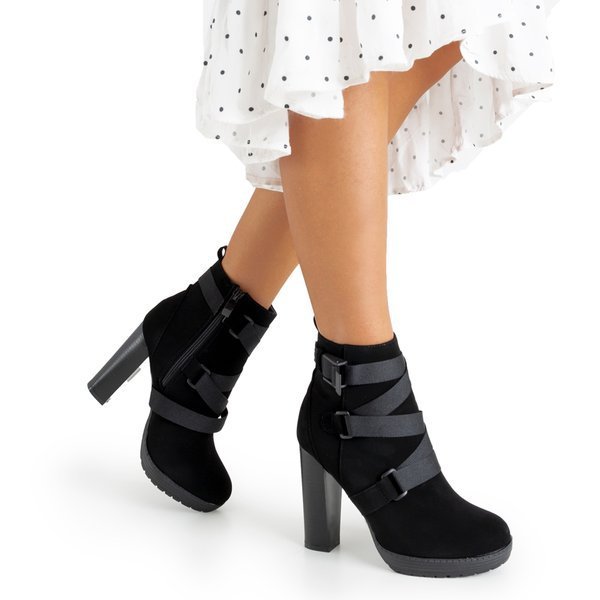 Black women's high-heeled boots Ores - Footwear