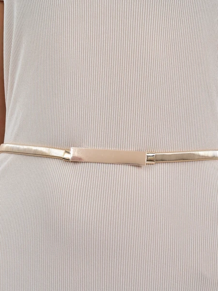 Elastic women's belt with decorative clasp