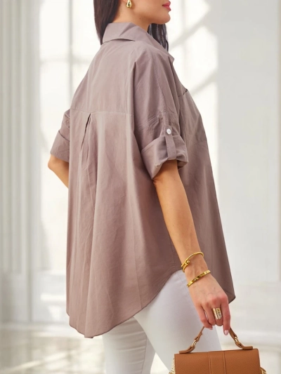 Royalfashion Cotton women's shirt with 3/4 sleeves