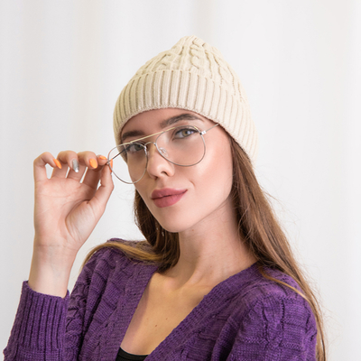 Ladies 'beige winter hat - Accessories