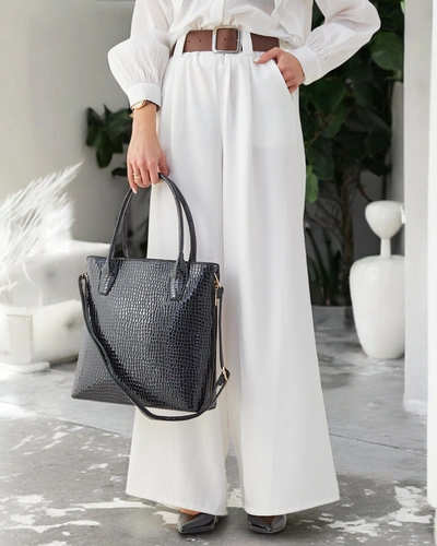 Royalfashion Patent leather women's bag with embossing