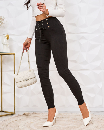 Royalfashion Women's teggings pants with decorative binding