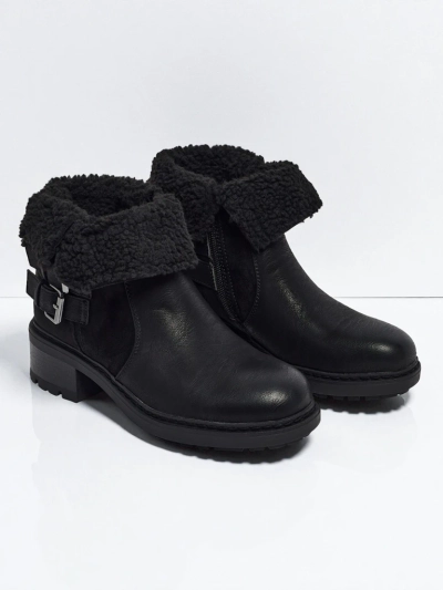 Kavira women's eco-leather ankle boots with fur