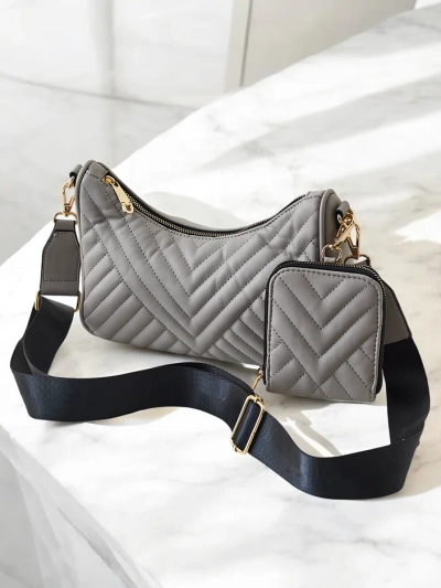 Royalfashion Small women's quilted bag with wallet