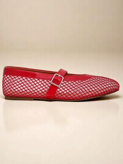 Royalfashion Women’s cutout ballerina flats with a strap Naommi