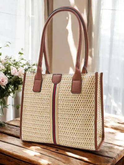 Royalfashion Large straw women's summer bag