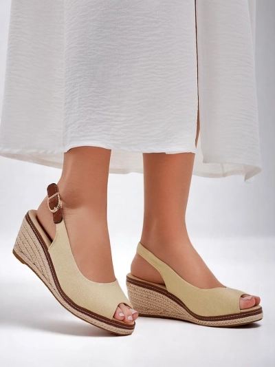 Royalfashion Women's wedge sandals open toe Tafenis