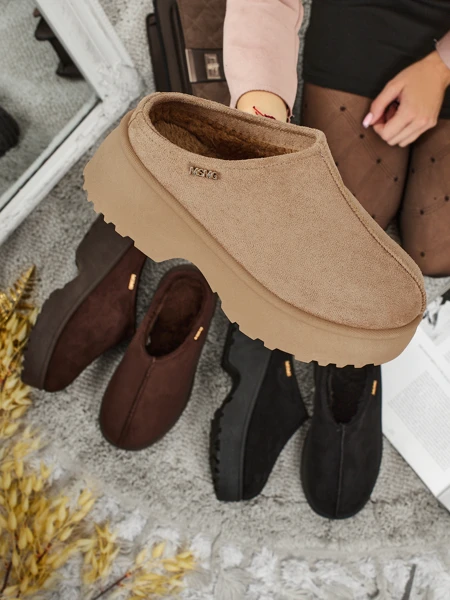 Короткие женские ботинки a'la снегоходы с мехом Noelina