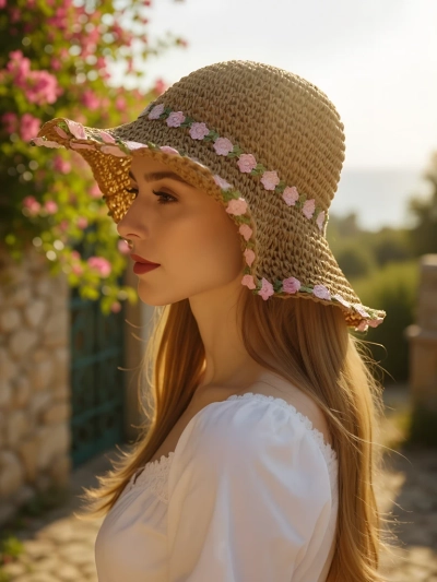 Royalfashion Women's straw hat Malvera