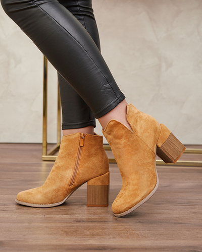Royalfashion Camel женские сапоги на шпильке Teascir