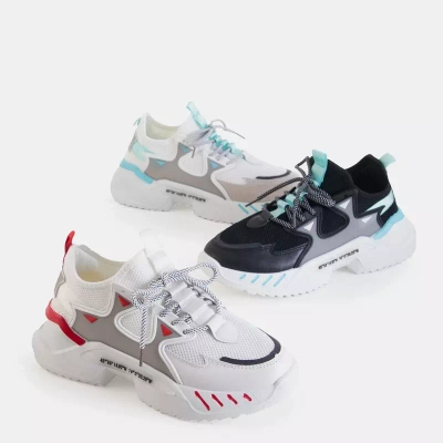 OUTLET Men's black sneakers with mint Gain elements - Footwear